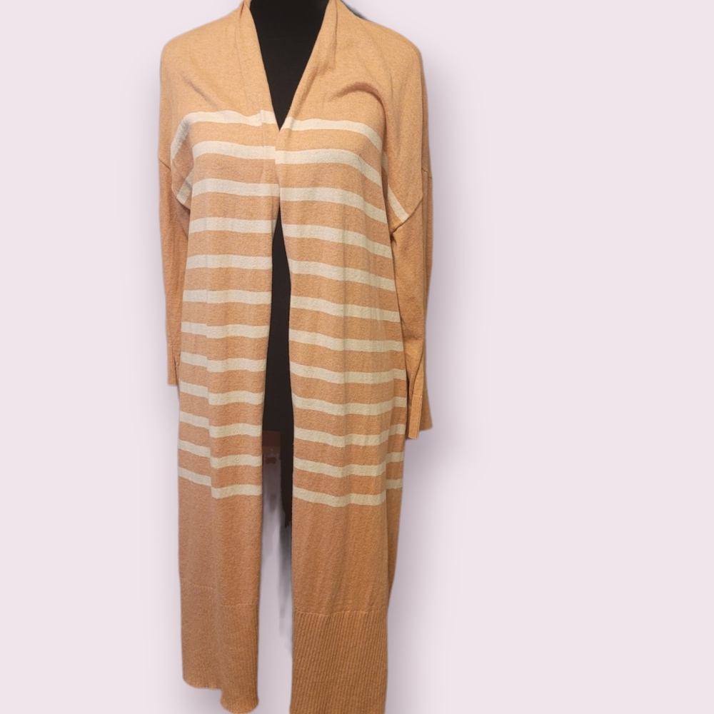 Ann Taylor Loft Outlet Long Length Open Front Cardigan Sweater Medium